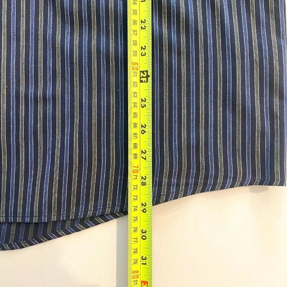 Geoffrey Beene Shirt Mens XL 17-17-1/2 Striped Button Down Long Sleeve - Picture 7 of 9